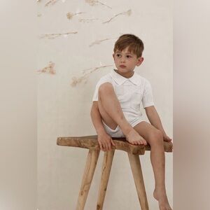 HARPER JAMES Boys Short Sleeve Collared Climb Top - 24M